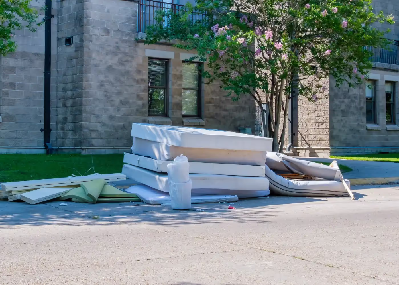 Junk removal crew clearing out a home